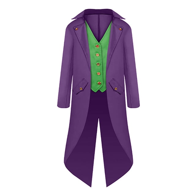 Vêtements Parent-Enfant d'Halloween pour Hommes Vêtements Rétro Enfants Mi-Long Punk Rétro Smoking