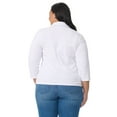 thumbnail image 4 of Gloria Vanderbilt Swan Series Women's Plus Popover Knit Top, Sizes 0X-4X, 4 of 5