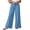 Blue, variant on Oversize Wide Leg Pant for Womens Elastic Waist Drawstring Pants Casual Loose Fit Trousers with Pocket Yellow XL