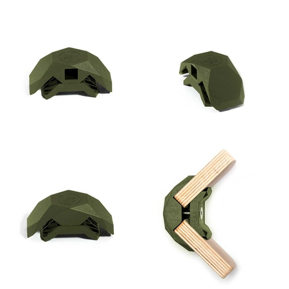 PlayWood Connector for Tool-Free Furniture & Storage Assembly 90-Deg Mil. Gr. 12PK