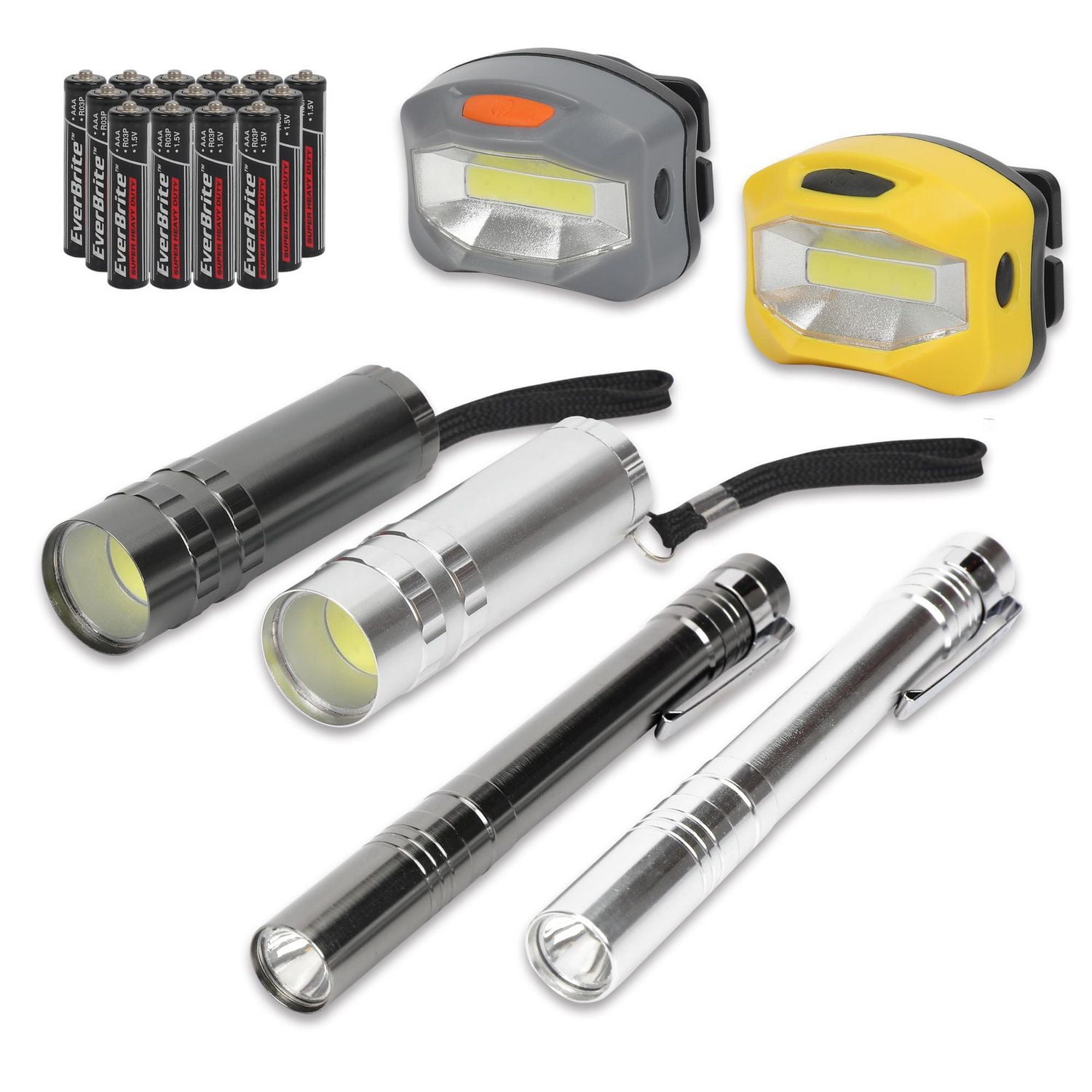 WorkPro Combo lampe de poche en aluminium et frontale et lampe-stylo
