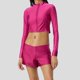 thumbnail image 2 of Conjunto de yoga y fitness para mujer para exteriores: camiseta de manga larga y pantalones cortos. Tejido ajustado que absorbe la humedad. Cobertura total para entrenamientos en climas fríos. Tall, 2 of 4
