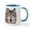 White/Blue Inside, variant on CafePress - Wolf_300Dpi_Clr[1] Mugs - 11 oz Ceramic Mug - Novelty Coffee Tea Cup
