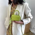 thumbnail image 1 of Bolsa de hombro de piel sintética de cocodrilo para mujer cruzado con cadena y asa pequeña JShteea Para Estrenar, 1 of 9