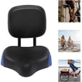 thumbnail image 6 of Universal Backrest Bike Seat Rest Adjustable Bicycles Saddle Replacement Pad for Tricycles, Exercise Bikes Vehicle, Adults of Most Heights and Weights, Home-15in Height (Black&Blue), 6 of 8