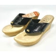 thumbnail image 2 of Island Slipper Women's Embossed Leather Vamp Thong Size 6 Sandals, 2 of 2
