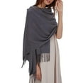 thumbnail image 1 of Bufanda Pashmina Unisex De Otoño E Invierno, Chales Informales De Color Sólido, Bufanda Cálida Con Borlas Para Oficina, Avión Y Restaurante Advancent AP006881-01, 1 of 4