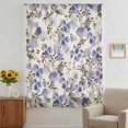 thumbnail image 3 of Vintage Purple Flower Sheer Curtains 54 Inches Long, Farmhouse Botanical Floral Retro Light Filering Curtains, Breathable Simi Curtain Privacy Drapes for Kitchen Bathroom Small Window Treatment, 3 of 9