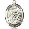 thumbnail image 3 of Extel Medium Oval Pewter St. Robert Bellarmine Medal, Made in USA, 3 of 10