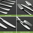 thumbnail image 6 of GPED 37-Piece Silverware Set with Organizer, Heavy Duty Stainless Steel Flatware Set Service for 6, Cutlery Set with Steak Knives, Mirror Polished, Dishwasher Safe, Silver, 6 of 9