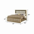 thumbnail image 7 of Medusa Modern Style King Bed made with Wood in Gold Finish, 7 of 7