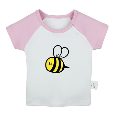 

Little Baby Cute T shirt For Baby Newborn Babies Animal Bee Sweet T-shirts Infant Tops 0-24M Kids Graphic Tees Clothing (Short Pink Raglan T-shirt 6-12 Months)