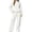 White, variant on Dzrciro Two Piece Sets for Women, Plus Size Long Sleeve Bow Printed Hoodies and Elastic Waist Wide Leg Pants, Comfy Althletic Outdoor Sweatsuits S‑3XL