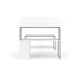 thumbnail image 3 of OFM Fulcrum Series Office Furniture Set, 66" Table Desk, 66" Credenza, Lateral 2-drawer Filing Cabinet, Hutch, in White, 3 of 5