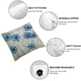 thumbnail image 4 of BANET  Throw Pillow Covers, Blue Dandelion Flower Vintage Newspaper Floral Print Square Short Plush Pillowcase Soft Decorative Cushion Case for Sofa Bedroom Car 18x18in, 4 of 5