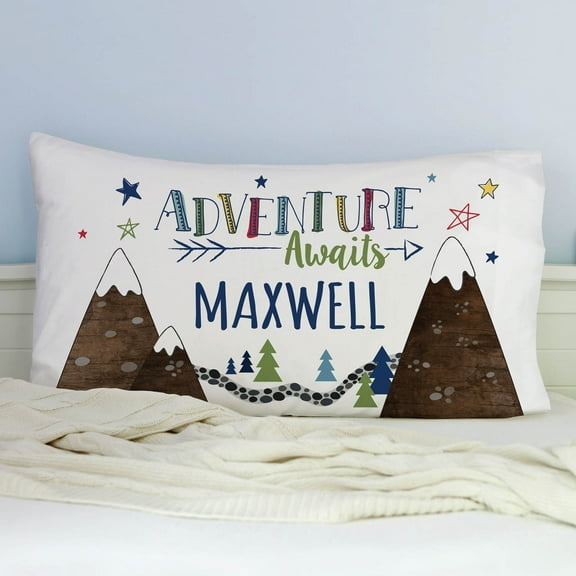Adventure Awaits Primary Kids Pillowcase