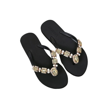 

SIMANLAN Women s Beach Thong Sandals Non-Slip Flip Flops Fashion Summer Shoes