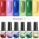 thumbnail image 1 of LILYCUTE 6 unids/set conjunto de esmaltes de uñas de Gel 136 colores brillo Semi permanente híbrido Gel barniz Base capa superior Soak Off UV LED Nail Art Tan Jianjun unisex, 1 of 2