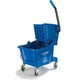 Photo 1 of Carlisle 3690814 Commercial Mop Bucket with Side Press Wringer, 26 Quart Capacity, Blue