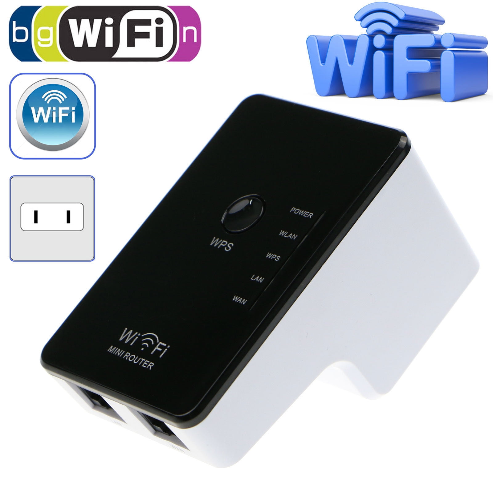 EEEKit 300Mbps Wireless-N Repeater AP Network Router WiFi Signal Range Extender Booster 802.11n g b US Plug by EEEKit