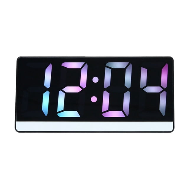 Luminous Mirror Electronic Clock Digital Alarm Table Silent Desktop Decoration Student Electronic Alarm Clock Large Screen