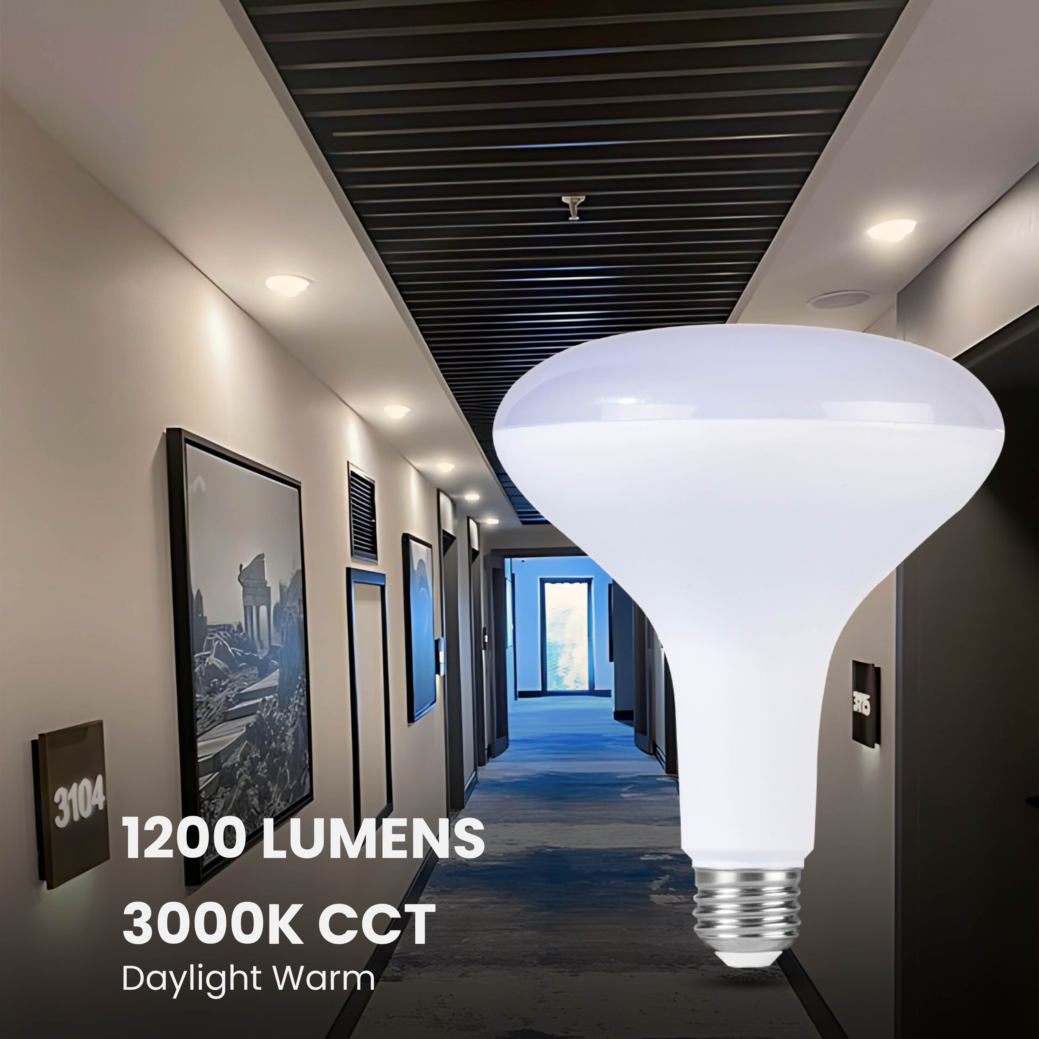 GREENLIGHTDEPOT BR40 Light Bulbs, LED Indoor Flood Light, Dimmable, CRI80 3000K White, 100W Equivalent 15W, 1200 Lumens, E26 Base, Indoor Residential Home Recessed Can Lights, High Lumens ETL(24 Pack)