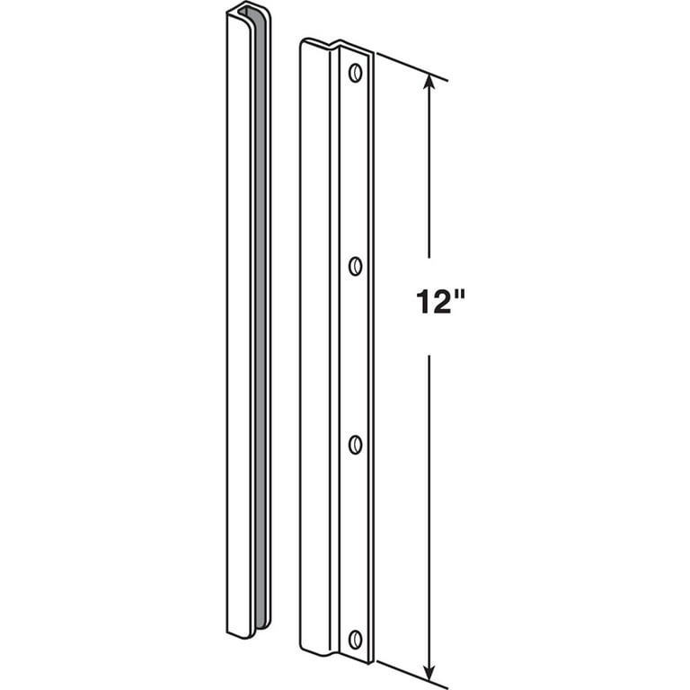 12 in. Gray Painted Steel Constructed Latch Shield, For Swing-In Doors (1-set) 12 in. Gray Painted Steel Constructed Latch Shield, For Swing-In Doors (1-set)