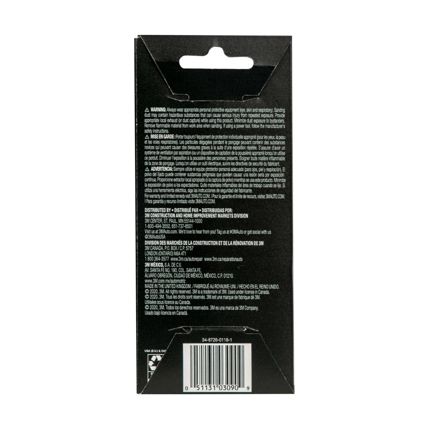 (2 pack) 3M Flexible Performance Microfine Sanding Sponge 1200 Grit, 5.5 in x 2.75 in x 0.187 in, 2-Pack