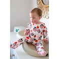 thumbnail image 3 of Aideaone Baby Footed Pajamas Long Sleeve Zipper One-Piece Footie Sleeper for Girls Boys Infant 0-12 Months, 3 of 8
