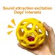 thumbnail image 5 of Juguete interactivo de goma TPR para perros - Pelota hueca con cascabel, limpieza de dientes - para aliviar el aburrimiento, adiestramiento, 5 of 5