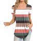 thumbnail image 1 of Blusa suelta de manga corta con cuello en V informal estampada a la moda para mujer OAVQHLG3B Store lin121212, 1 of 4