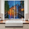 thumbnail image 2 of Ambesonne Colorful Kitchen Curtains, Middle Age Building, 55"x39", Multicolor, 2 of 3