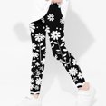 thumbnail image 5 of Odeerbi Kids Girls Leggings Cartoon Print Stretchy Tights Pants Flower Printed Pants High Waist Stretchy Soft Tights Kids Summer School Wearing Black, 5 of 5