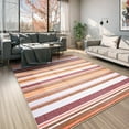 thumbnail image 2 of Jamfeel Area Rugs for Living Room Classic Abstract Striped Low Pile Floor Carpet Non Slip Washable Rugs Home Decor 5'x8' Red, 2 of 7