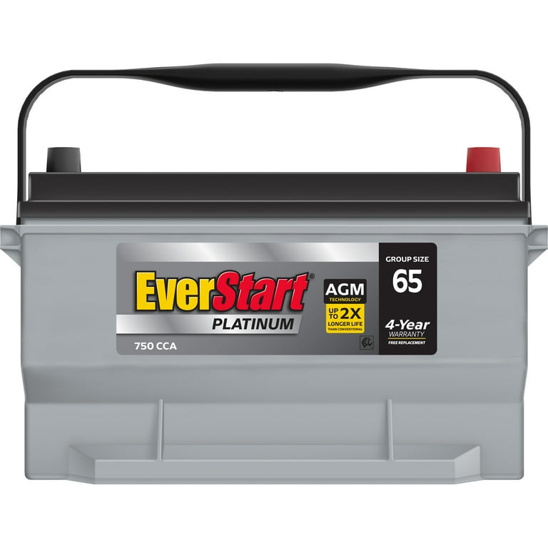 EverStart Platinum BOXED AGM Battery, Group Size 65 12 Volt, 750 CCA 