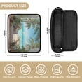 thumbnail image 4 of Hair Tool Organizer Bag with Heat Resistant Mat Removable Travel Storage Case for Hot Air Brushes Curling Irons Palm Trees and Ocean, 4 of 8