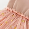 thumbnail image 4 of Huowey Toddler Girls Dress Spaghetti Strap Sleeveless Patchwork Sequins Polka Dot Tiered Layered Solid Color High Waist Dresses Clothes,Pink,12-18 Months, 4 of 5