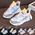 thumbnail image 2 of Girls Sneakers Size 1,Kid Girls Shoes Slip On Sneakers Running Lightweight Breathable Comfortable Non Slip Walking Gym School Daily Wear Use, 2 of 10
