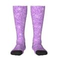 thumbnail image 2 of Lsque Lilac Glittering Printed Crew Socks Men's Women's LightWeight Thin Casual Calf Socks ,Knee High Socks,Cotton Socks, 2 of 9