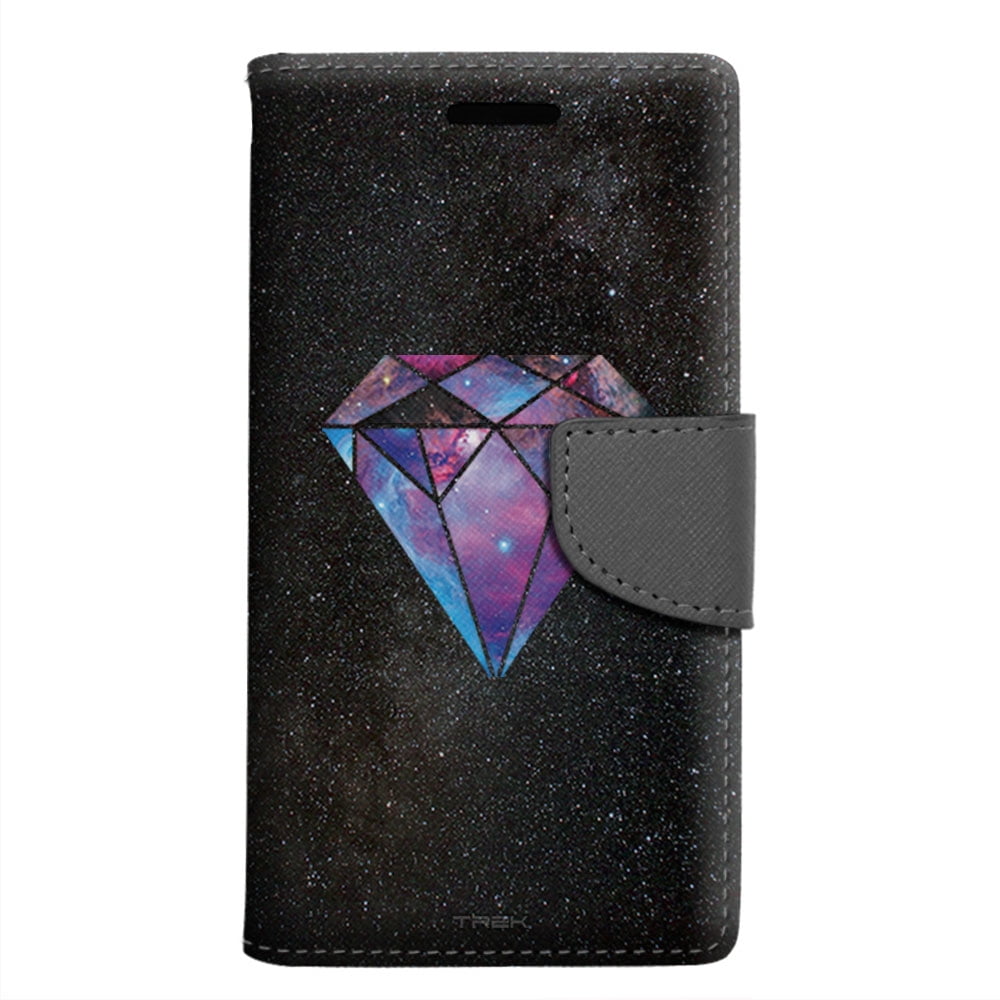 Samsung Galaxy Amp Prime Wallet Case - Nebula Galaxy Diamond Case