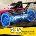thumbnail image 4 of Qaba 24V 8.1 MPH Electric Go Kart for Kids, 7AH Battery Powered Drift Kart with Dual Motors, Soft Start, Safety Belt for Kids 8-12 Years, Pink, 4 of 9
