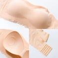 thumbnail image 3 of Sujetador sin tirantes de talla grande para niñas gorditas, push-up, antideslizante, de gran tamaño, con parte superior de tubo fino, con parche invisible en el pecho, ropa interior para mujeres, 3 of 4