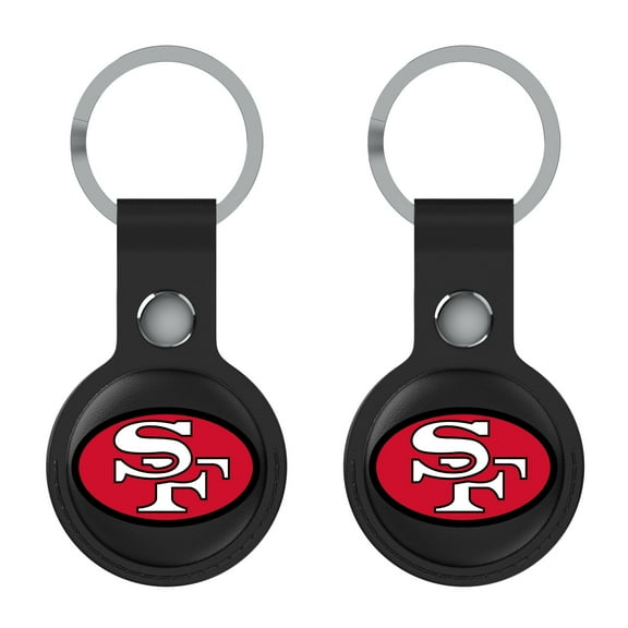 Keyscaper Black San Francisco 49ers Two-Pack AirTag Holders