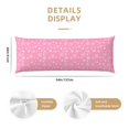 thumbnail image 3 of Naloa Snowflake pink backgrounds Body Pillow Cover, Pillowcases with Hidden Zipper Breathable Long Pillow Case (Pillows are not included,20x54 inch), 3 of 7