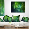thumbnail image 3 of Designart Green Fractal Sky with Blur Stars - Abstract Throw Pillow - 16x16, 3 of 4