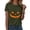 Army Green, variant on Halloween Shirts for Women Casual Graphic Tee for Summer Party Out with Jeans Round Neck T Shirt for Women’s Wardrobe Gray L