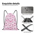 thumbnail image 4 of Kdxio Sac à Cordon Motif Nœuds Roses pour Gym Sports École Voyage Sac Léger avec Cordons Réglables Tissu Imperméable-Petit, 4 of 6