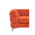 thumbnail image 3 of Divani Casa Delilah Modern Fabric Upholstered Loveseat in Orange, 3 of 5