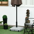 thumbnail image 6 of Outsunny Patio Umbrella Base with Wheels, Water or Sand Filled, Gray, 6 of 9