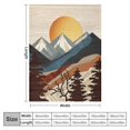 thumbnail image 4 of PRATYUS Mountain Range Trees Sun Cozy Throw Blanket for Bedroom Living Rooms Sofa Couch All Seasons Flannel Material Blanket 40x50in, 4 of 6